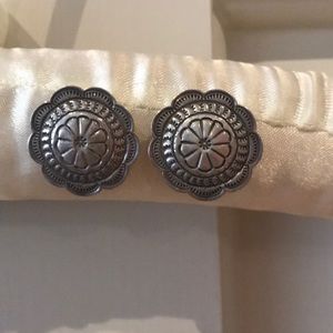 Southwestern style sterling silver earrings